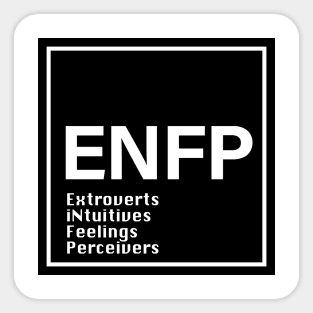 ENFP  MBTI, 16 Personalities , black Sticker